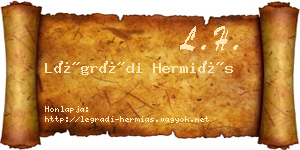 Légrádi Hermiás névjegykártya